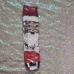 Wondershop Red and Cream Santa Socks New In Bag! Size 6-12 Christmas!